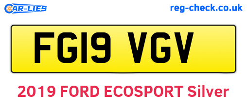 FG19VGV are the vehicle registration plates.