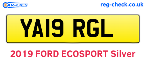 YA19RGL are the vehicle registration plates.