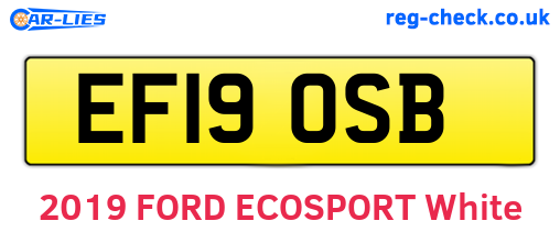 EF19OSB are the vehicle registration plates.