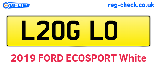 L20GLO are the vehicle registration plates.