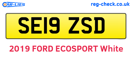 SE19ZSD are the vehicle registration plates.