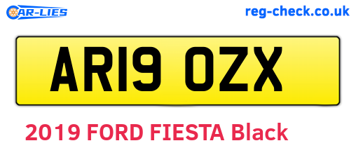 AR19OZX are the vehicle registration plates.