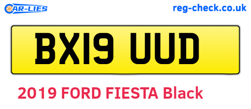BX19UUD are the vehicle registration plates.