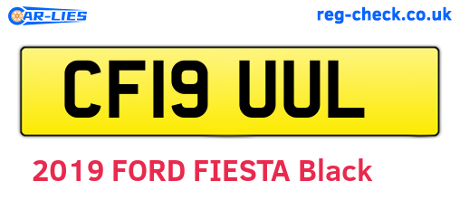 CF19UUL are the vehicle registration plates.
