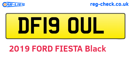 DF19OUL are the vehicle registration plates.