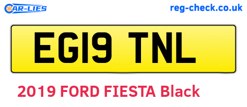 EG19TNL are the vehicle registration plates.