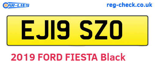 EJ19SZO are the vehicle registration plates.