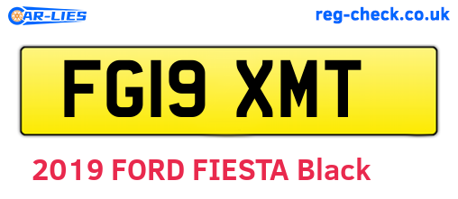 FG19XMT are the vehicle registration plates.
