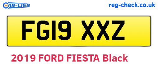 FG19XXZ are the vehicle registration plates.