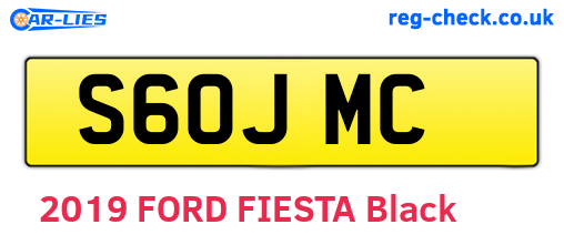 S60JMC are the vehicle registration plates.
