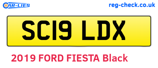 SC19LDX are the vehicle registration plates.