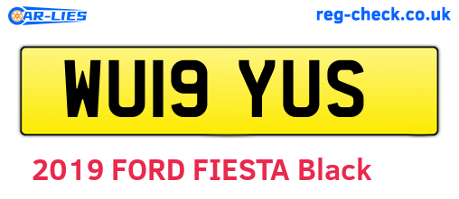 WU19YUS are the vehicle registration plates.