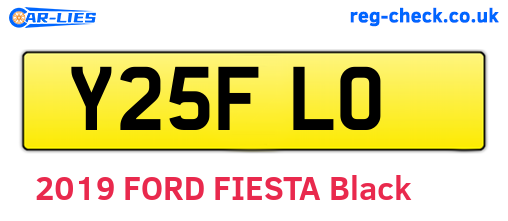 Y25FLO are the vehicle registration plates.