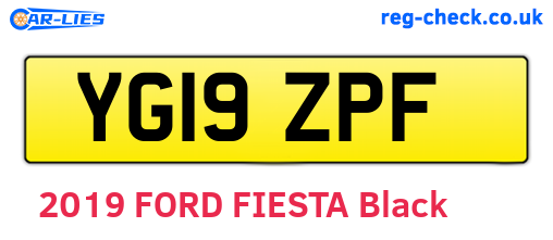 YG19ZPF are the vehicle registration plates.