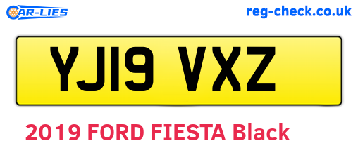 YJ19VXZ are the vehicle registration plates.