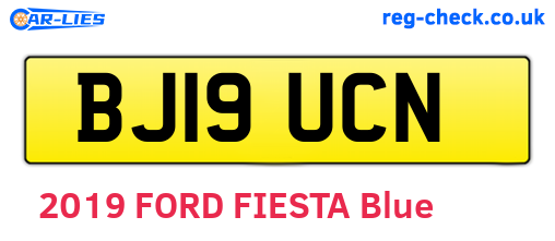 BJ19UCN are the vehicle registration plates.