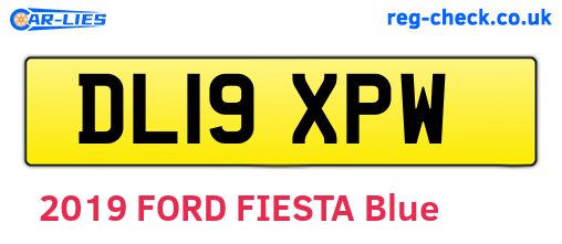 DL19XPW are the vehicle registration plates.