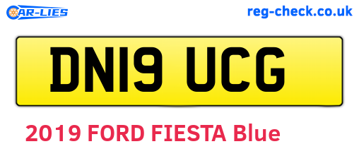 DN19UCG are the vehicle registration plates.