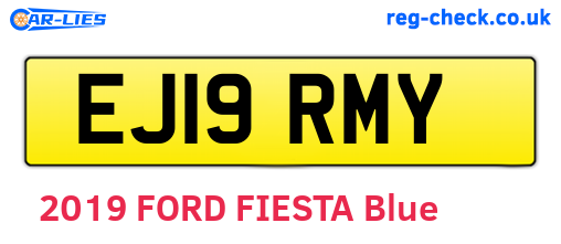 EJ19RMY are the vehicle registration plates.