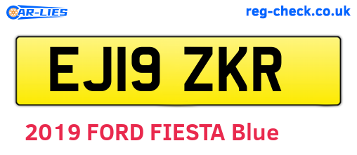 EJ19ZKR are the vehicle registration plates.