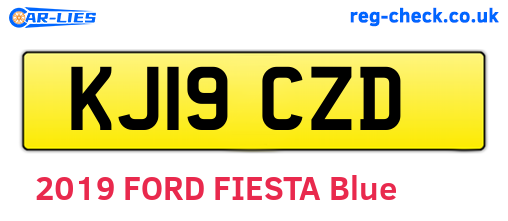 KJ19CZD are the vehicle registration plates.