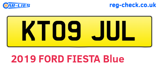 KT09JUL are the vehicle registration plates.