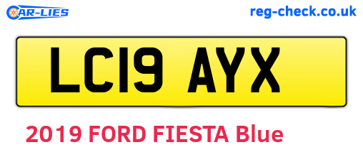 LC19AYX are the vehicle registration plates.
