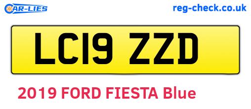 LC19ZZD are the vehicle registration plates.