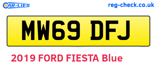 MW69DFJ are the vehicle registration plates.
