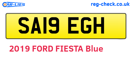 SA19EGH are the vehicle registration plates.
