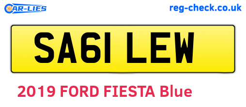 SA61LEW are the vehicle registration plates.