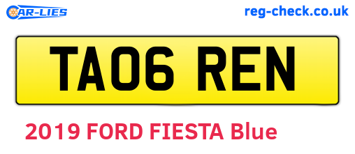 TA06REN are the vehicle registration plates.