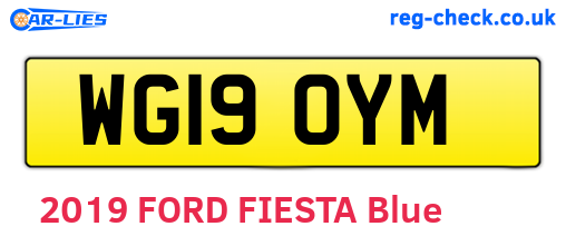 WG19OYM are the vehicle registration plates.