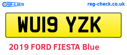 WU19YZK are the vehicle registration plates.