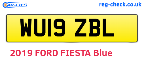 WU19ZBL are the vehicle registration plates.
