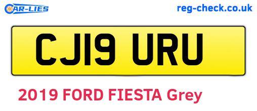 CJ19URU are the vehicle registration plates.