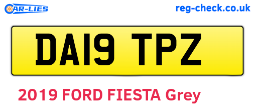 DA19TPZ are the vehicle registration plates.