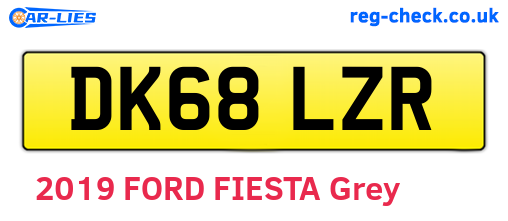 DK68LZR are the vehicle registration plates.