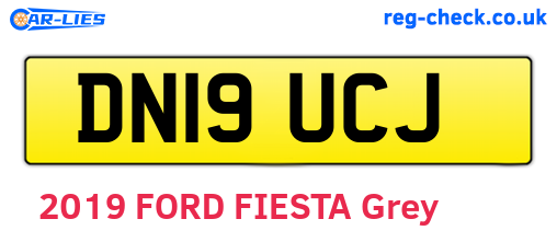 DN19UCJ are the vehicle registration plates.