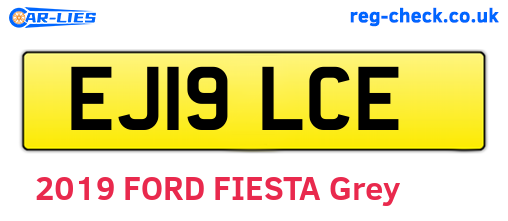 EJ19LCE are the vehicle registration plates.