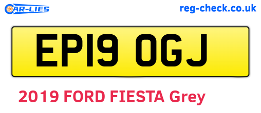 EP19OGJ are the vehicle registration plates.