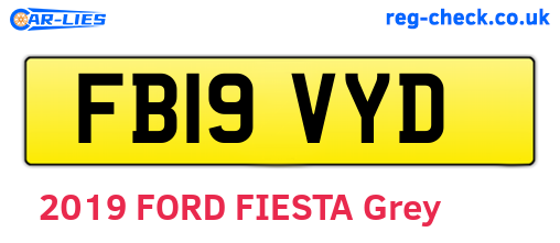 FB19VYD are the vehicle registration plates.