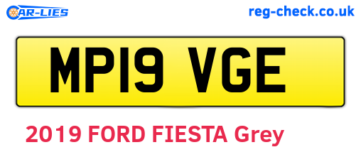 MP19VGE are the vehicle registration plates.