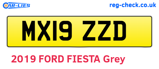 MX19ZZD are the vehicle registration plates.
