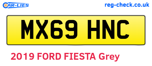 MX69HNC are the vehicle registration plates.