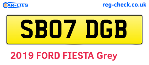 SB07DGB are the vehicle registration plates.