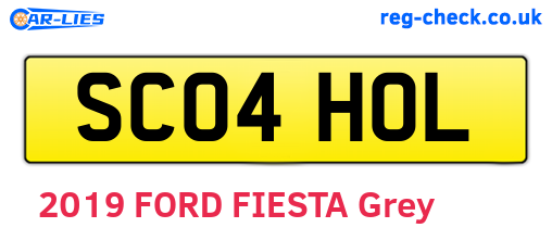 SC04HOL are the vehicle registration plates.