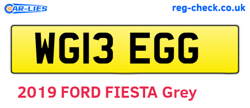 WG13EGG are the vehicle registration plates.
