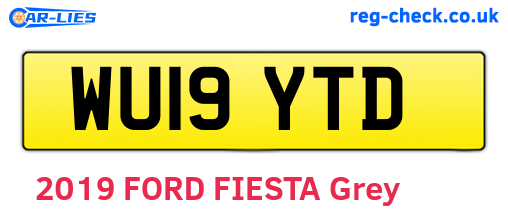 WU19YTD are the vehicle registration plates.