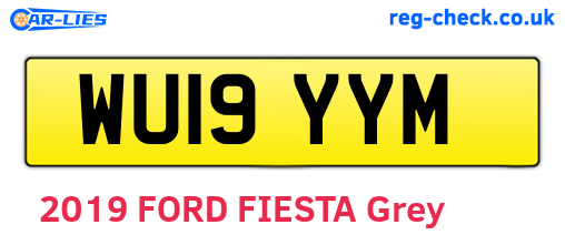 WU19YYM are the vehicle registration plates.